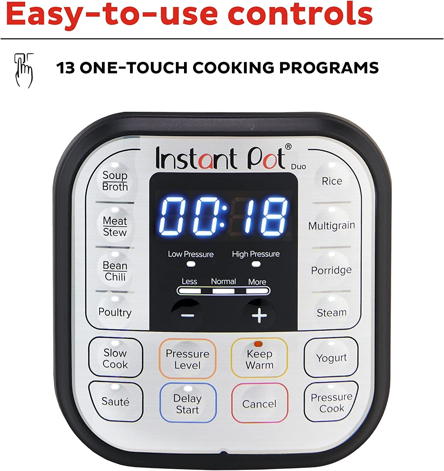 Instant Pot Duo 7-in-1 Electric Pressure Cooker – 6Qt, Slow Cooker, Rice Cooker, Steamer, Sauté, Yogurt Maker & Warmer