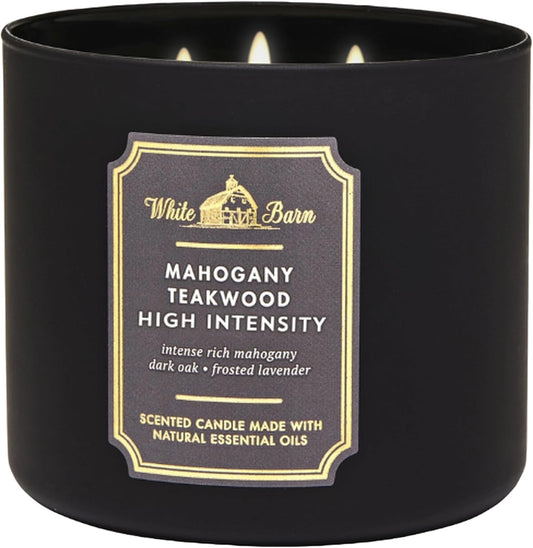 White Barn Mahogany Teakwood High Intensity 3-Wick Scented Candle