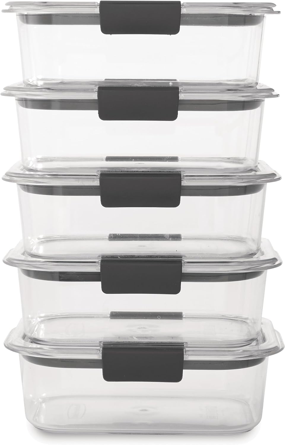 Brilliance BPA-Free Food Storage Containers with Airtight Lids, Perfect for Meal Prep, Lunch & Leftovers, Set of 5 (3.2 Cup)